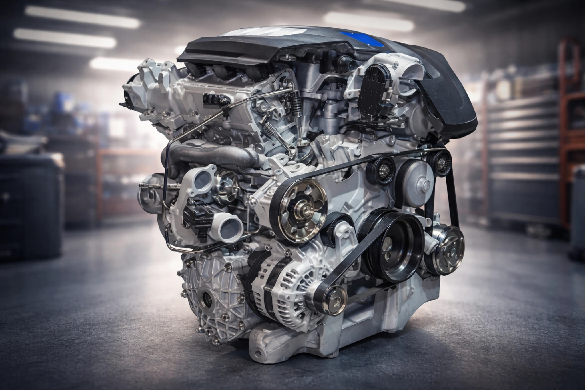 Modern aufgebauter Motor nach fachgerechter Instandsetzung für zuverlässigen Betrieb