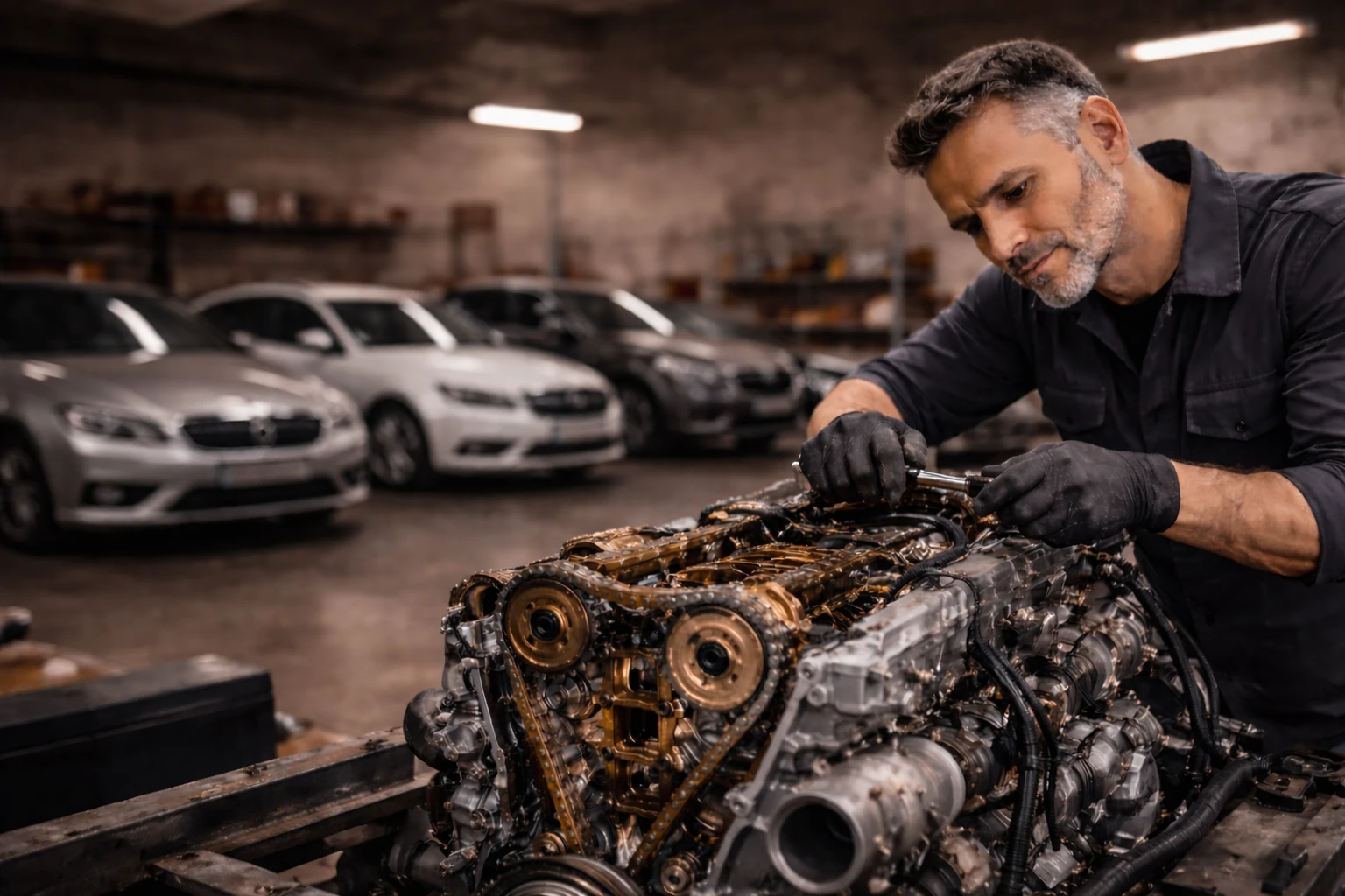 Motorinstandsetzung durch erfahrenen Fachbetrieb für alle Fahrzeugmarken in der Werkstatt