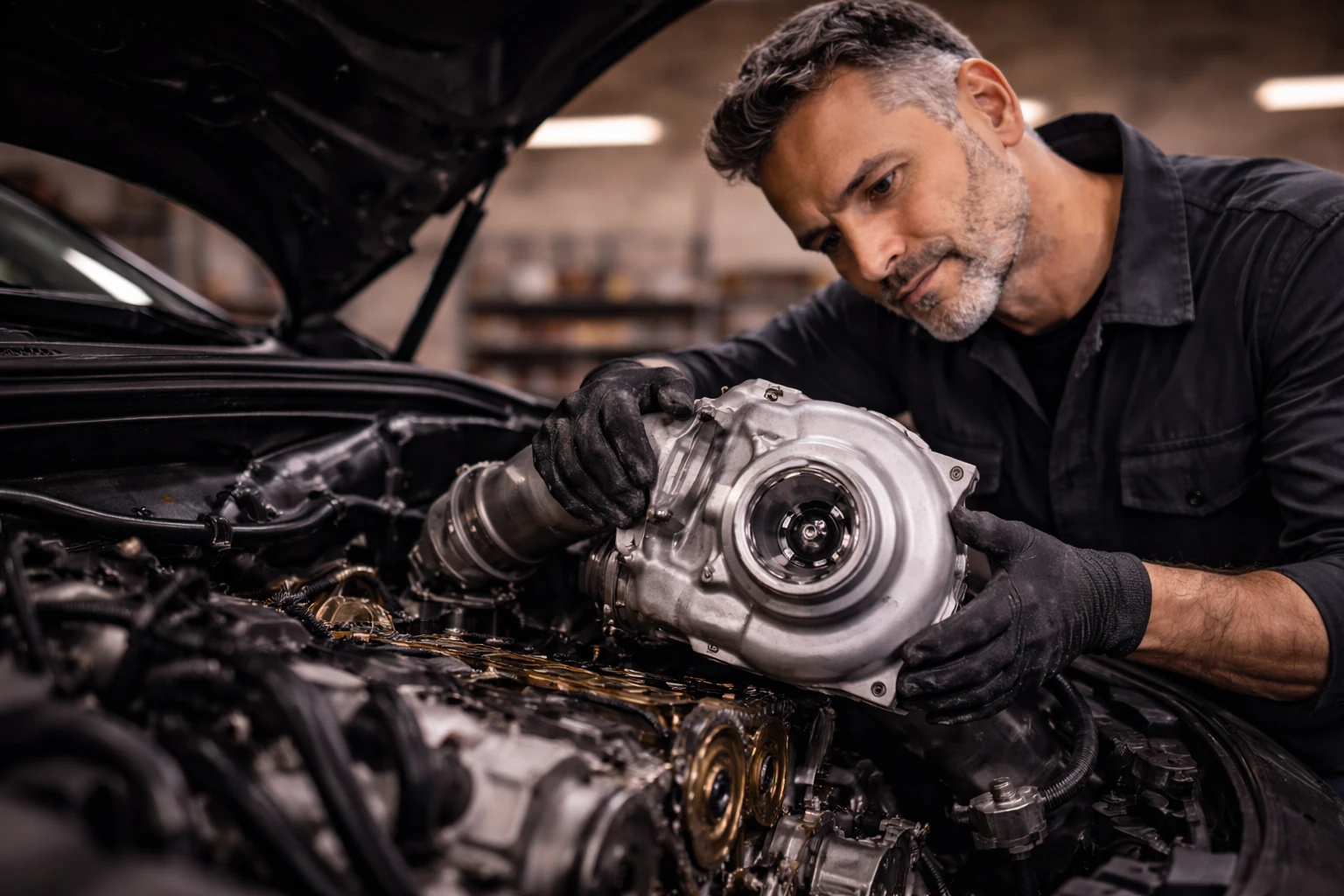 Fachgerechter Turboladerwechsel durch erfahrenen Motorinstandsetzer in der Werkstatt